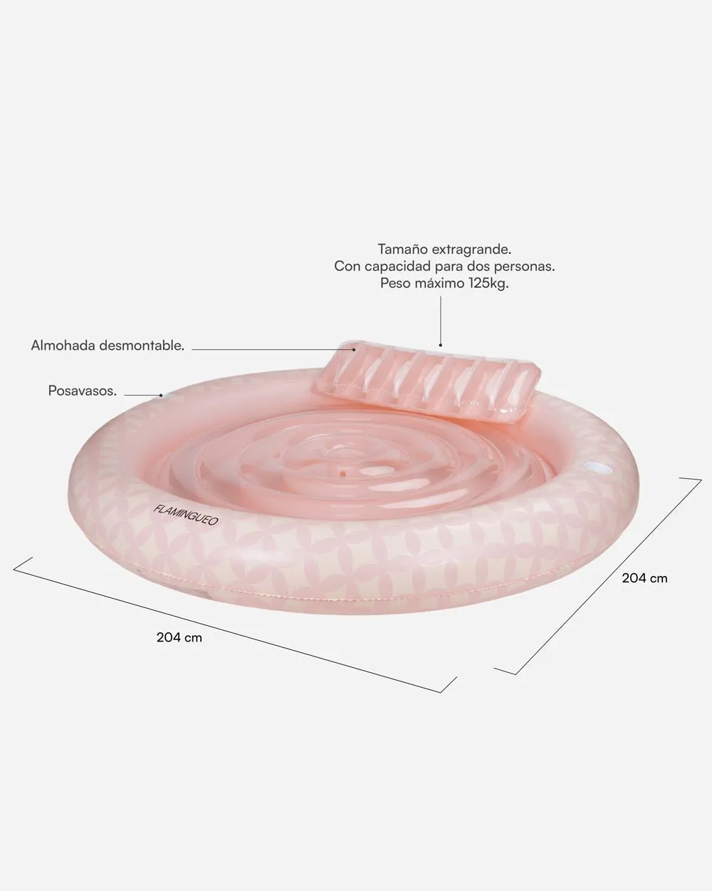 Flotador tanning pool redonda rosa - LUNA - Image 10