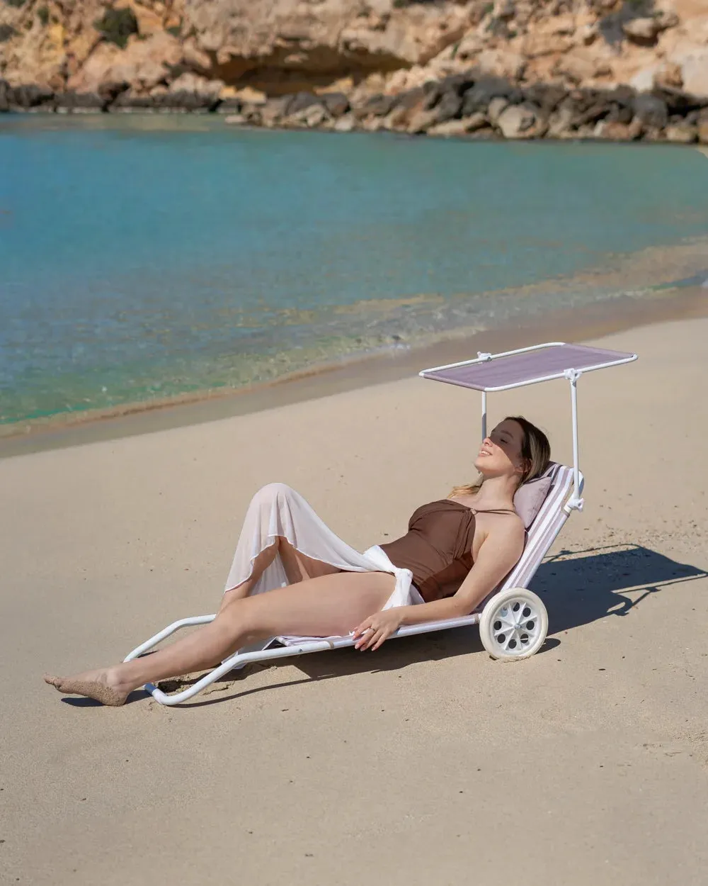Hamaca de playa con ruedas y parasol – FREYA - Image 3